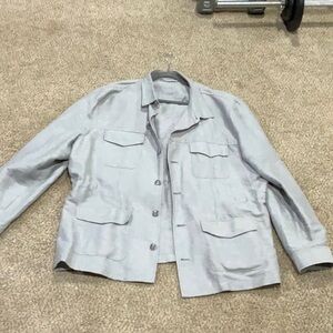 Light Gray Button-Up Jacket